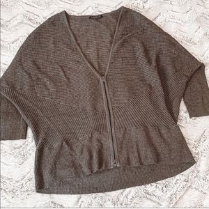 Eileen Fisher Dolman Sleeve Wool Cardigan Sweater